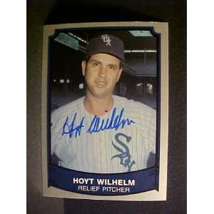 Hoyt Wilhelm Chicago White Sox #171 1989 Baseball Legends Signed 