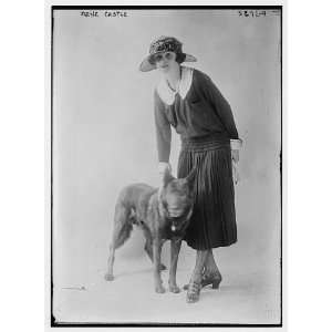 Irene Castle with pet dog