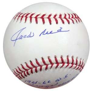 Jack Reed Autographed MLB Baseball 1961 62 WS Champs 1963 AL Champs 