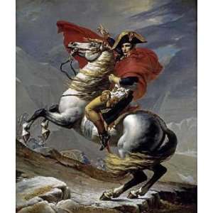 First Consul Crossing The Alps by Jacques Louis David. Size 18.88 X 22 