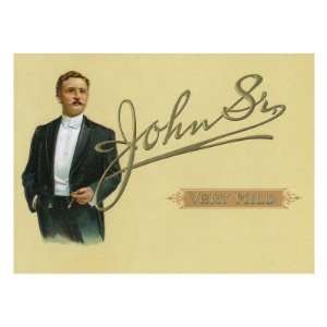  John D. Rockefeller Sr Brand Cigar Box Label Giclee Poster 