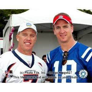 John Elway Peyton Manning 2006 Pro Bowl Color 8x10  Sports 