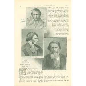  1891 Print Philosopher John Ruskin 