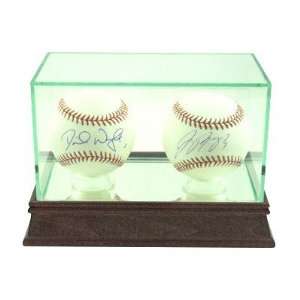 Jose Reyes & David Wright Autographed Ball   OML s Display Case 