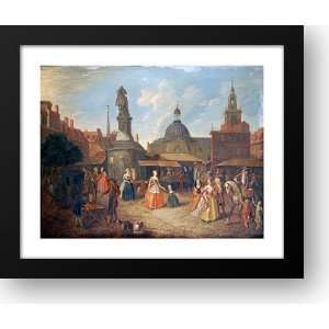 View of Stocks Market With The Statue of King Charles II 30x25 Framed 