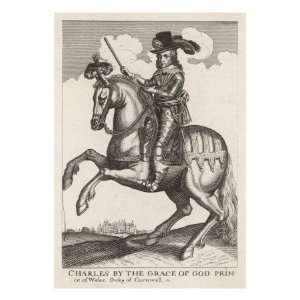  Charles II British King 1660   1685 on Horseback Stretched 