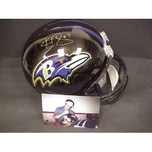  Kyle Boller Autographed Full Size Helmet Baltimore Ravens 