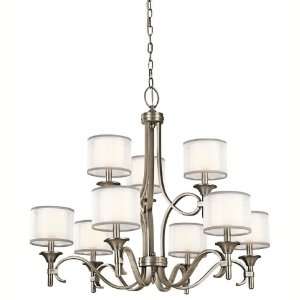  Lacey Collection 9 Light 34 Antique Pewter Chandelier with 