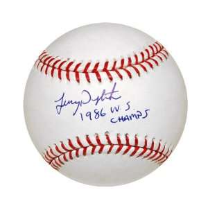 Lenny Dykstra Autographed Baseball with 86 WS Champs Inscription