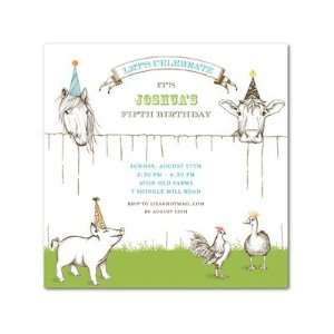   Party Invitations   Farm Friends By Lisa Levy