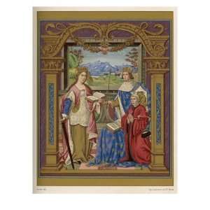  Louis IX with Saint Catherine and an Unnamed Donor 
