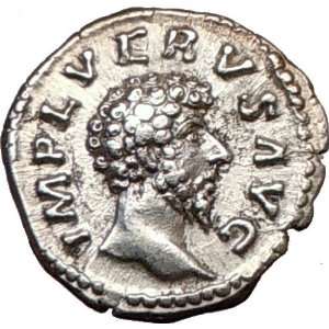 LUCIUS VERUS 161ADGenuine Ancient Silver Roman Coin Providentia 