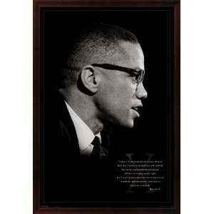 Malcolm X Brotherhood Framed Poster Print, 26x38