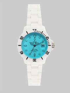 Toy Watch   Plasteramic Colored Crystal Link Bracelet Watch    