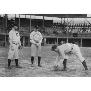  Ward McDowell, outfield prospect, watches Nap Lajoie 