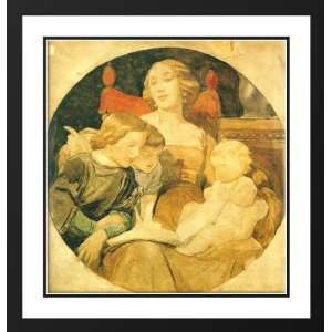 Delaroche, Paul 20x21 Framed and Double Matted A Family Scene