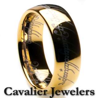  Ring, laser engraved with LOTR Elvish inscription.We have this ring 