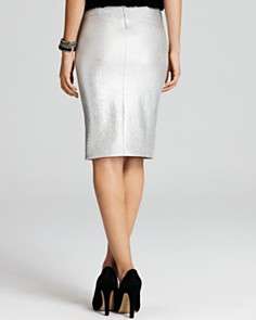 DIANE von FURSTENBERG Skirt   Metallic Foil Scuba Knit