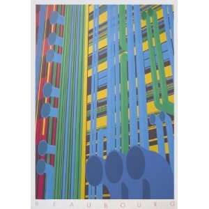  Beaubourg Serigraph by Perry King. size 25.25 inches 