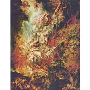  Professionally Framed Peter Paul Rubens (Hell fall of the 