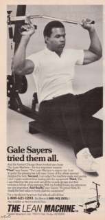 1984 Gale Sayers pic Lean Machine Exercise Equipment Ad  