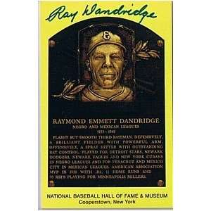 Ray Dandridge Autographed Hall of Fame Plaque Postcard   MLB Cut 