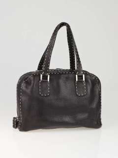 Fendi Dark Brown Selleria Leather Bowler Bag  