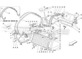 Ferrari 550,575 AC Pipe, Ferrari Part # 65190300  