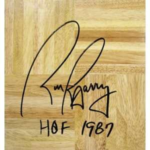 Rick Barry HOF 1987 Autographed Parquet Floor NBA Greatest 50