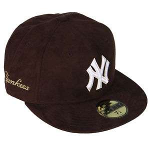 New Era Cap 59FIFTY Fitted Hat NY Yankees Brown Suede  