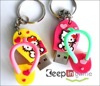   Kitty Slipper Pattern USB 2.0 Flash Memory Stick Drive Pen  