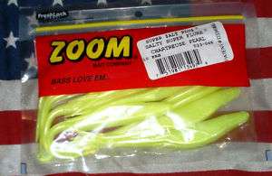 zoom salty super fluke chartreuse pearl fishing 10ct on PopScreen