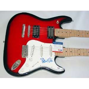 Steve Vai Autographed Signed Doubleneck Guitar & Proof PSA/DNA