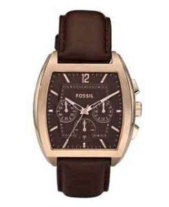 Fossil Chrono Brown Leather Strap Watch FS4600 NEW   