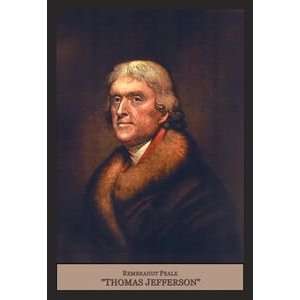  Thomas Jefferson   12x18 Framed Print in Gold Frame (17x23 