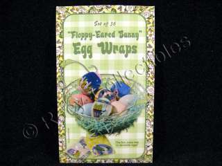 Set of 36 Floppy Bunny Easter Egg Shrink Wrap Wrappers  