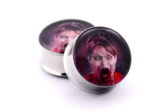 Pair of Zombie Palin Plugs gauges Choose Size new  