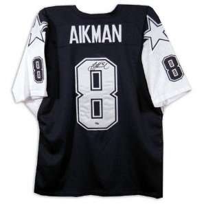 Troy Aikman Dallas Cowboys Autographed Blue with Stars Jersey
