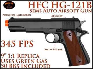 HG 121B Green Gas Airsoft Pistol Semi Automatic M1911 A 345 FPS