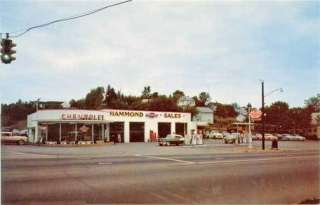  Hammond Chevrolet Car Dealership SOHIO Gas Station Photograph  