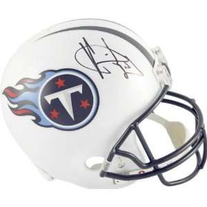 Vince Young Autographed Helmet  Details Tennessee Titans, Riddell 