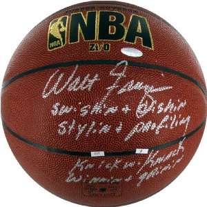 Walt Frazier Autographed Indoor/Outdoor Basketball with Swishin 