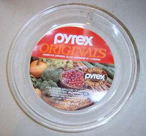 Pyrex Glass Large Pie Plate Dish # 209 9 New  