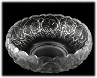 Fenton Crystal Mist Water Lily Centerpiece Glass Bowl  