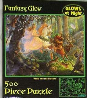 Fantasy Glow In The Dark Maid & The Unicorn by Scott Gustafson 500 