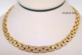 Cartier Ladies Panthere Necklace 18k Gold & Diamond Case and 