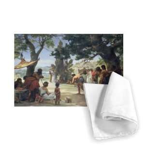  Throwing the Discus, 1875 (oil on canvas)    Tea Towel 