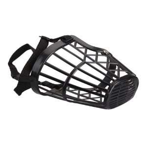   Nylon Basket Cage Adjustable Pet Dog Muzzle Black Size 6