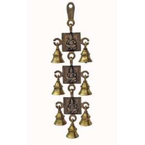  Brass Door Bell with 3 Ganeshes
