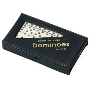  Ivory Jumbo Double Six Dominoes in Case Toys & Games